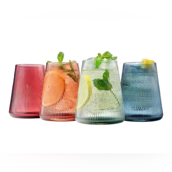 KHEN Other - NEW KHEN Colorful Wine Glass Tumbler Set of 4